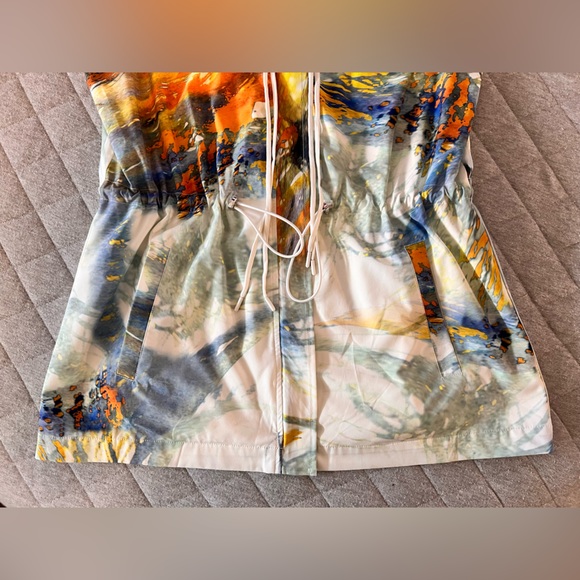 KOBI HALPERIN Small Shari Front Zip Vest Watercolor Print Original $395 - Picture 8 of 9